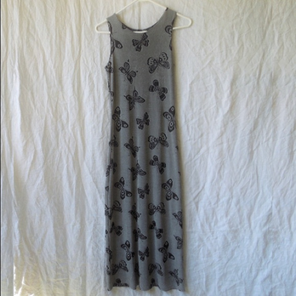 Slinky silver 90s butterfly maxi